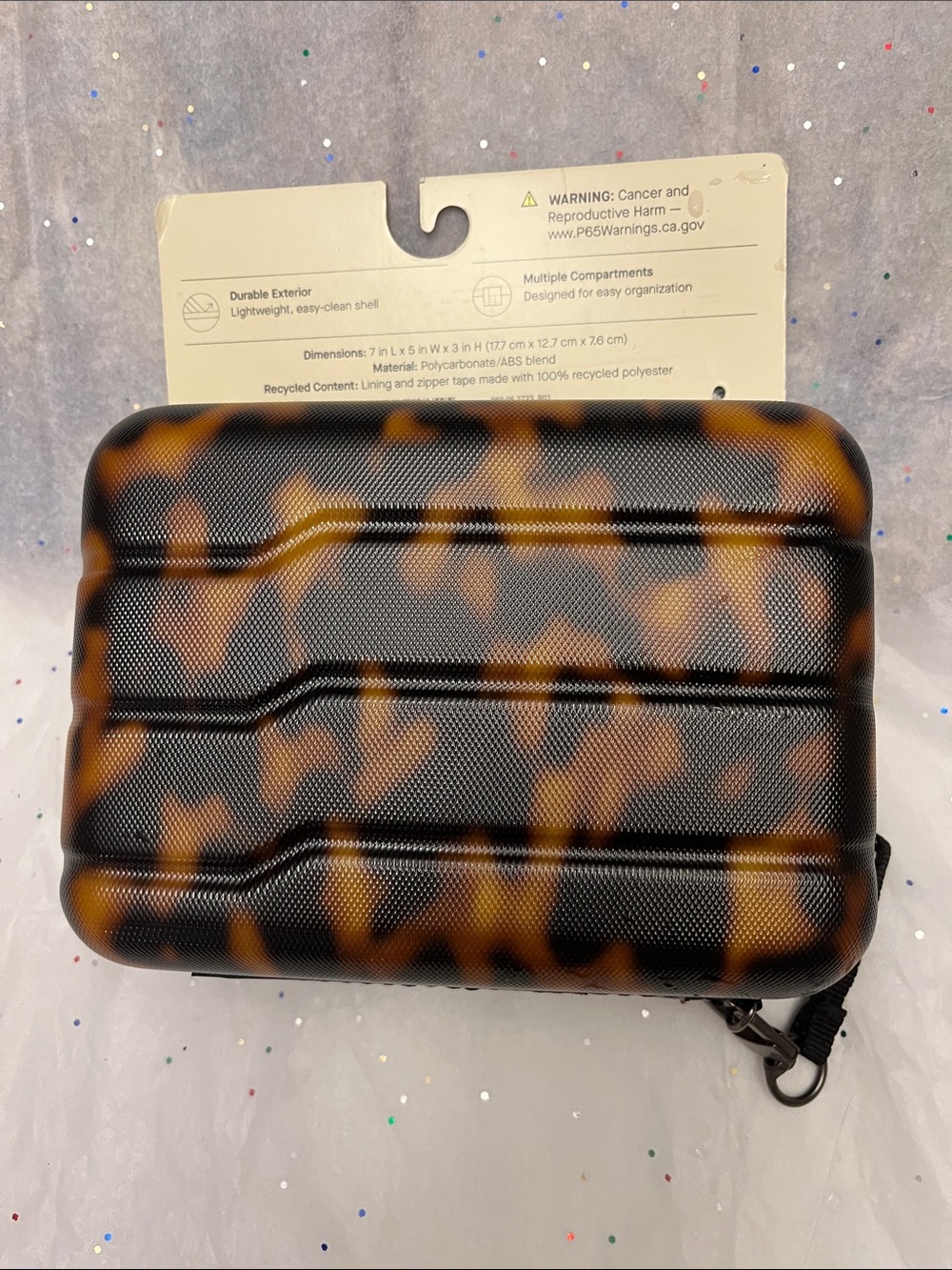 Tortoiseshell Hard-Side Mini Case - Brown/Black - Picture 10 of 10